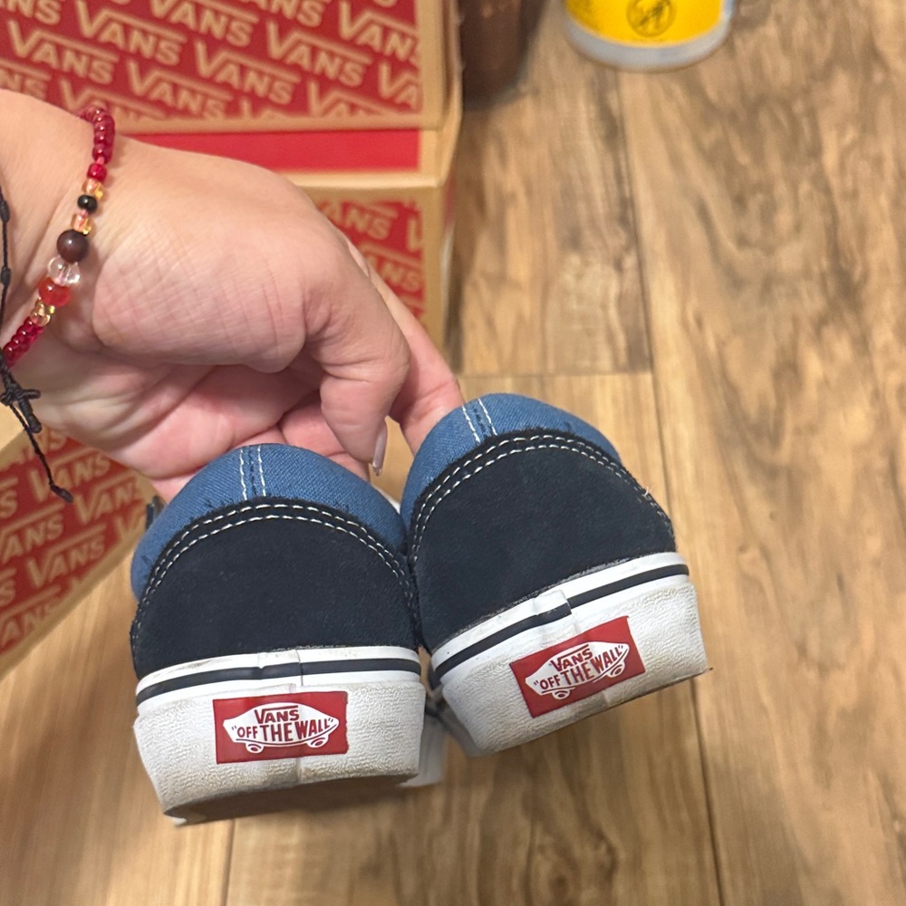 Vans Kids Sneakers in Navy and White - Picture 5 of 5